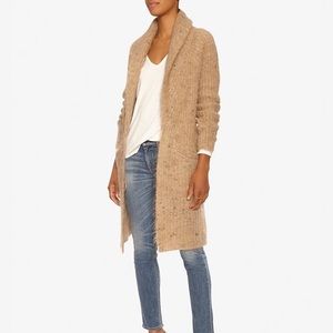 NWT Intermix Brown Flecked Yarn Long Cardi - Sz P